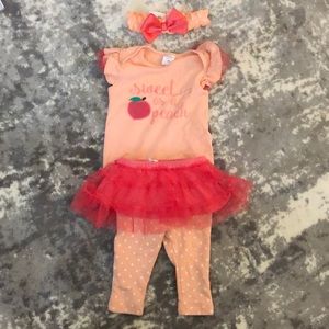 Sweet as a peach baby girl outfit